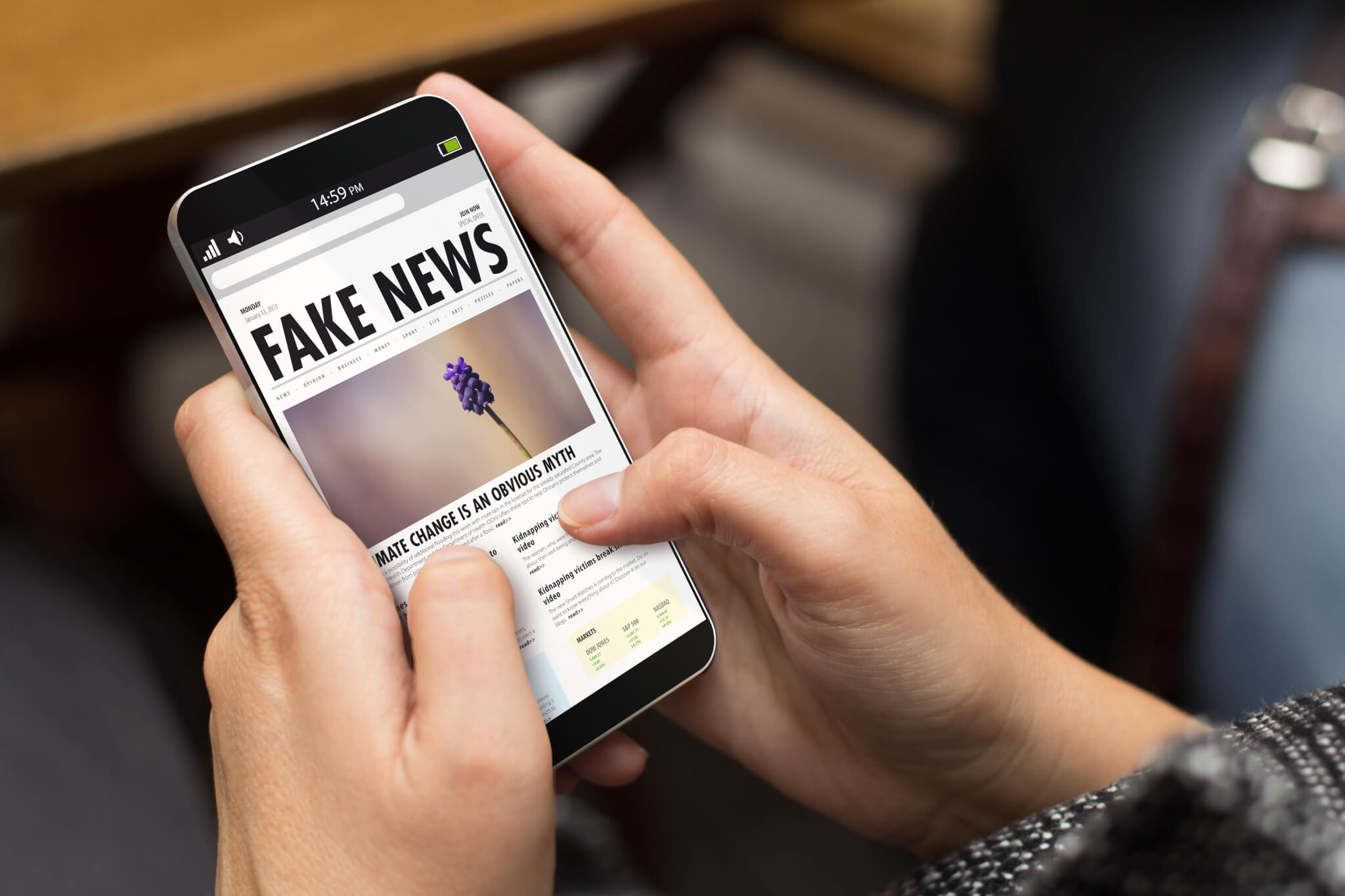 Fake News on smartphone