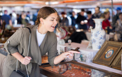 woman at flea market