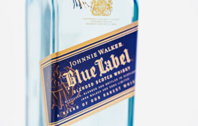 Johnnie Walker Blue Label whiskey bottle