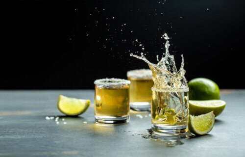 Shots of tequila
